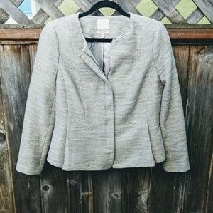 Cream quilted texture jacket